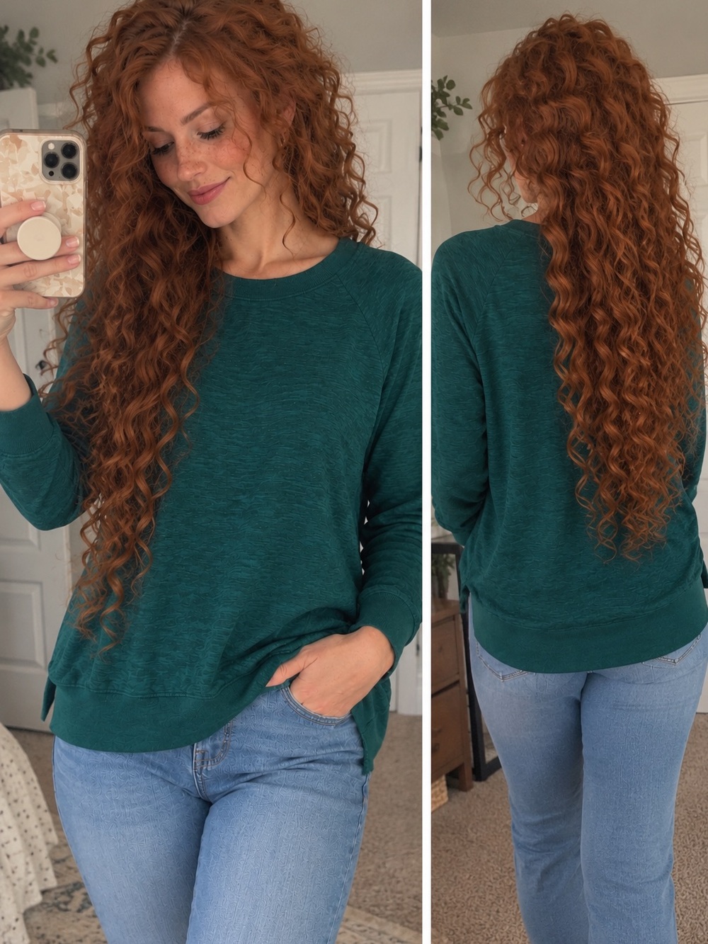Threads 4 Thought Emerald Green Comfortable Lightweight Sweater, size small